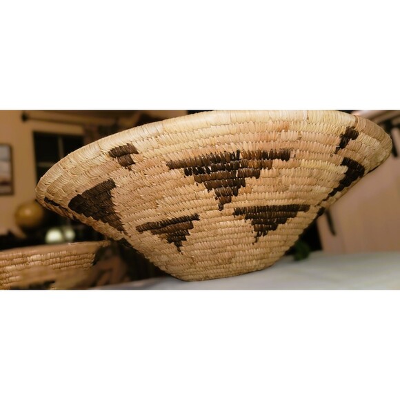 VTG Botswana Coiled Basket Bowl Set 2"Flight of the Swallows" Pattern hand woven - Picture 11 of 16